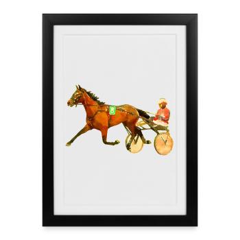 trotteur - Affiche encadrée (27 × 37 cm) - noir - Devant