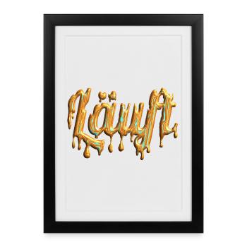 Dekorativer Text - Gerahmtes Poster (27 × 37 cm) - Schwarz - Vorne