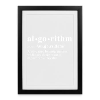 Algorithm Definition - Framed poster (27 × 37 cm) - black - Front