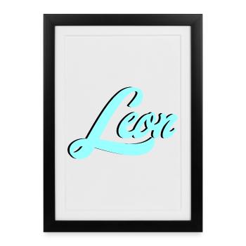 Leon Name Luminous Leo Motif for Animal Lovers - Framed poster (27 × 37 cm) - black - Front
