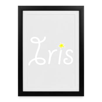 Iris - Affiche encadrée (27 × 37 cm) - noir - Devant