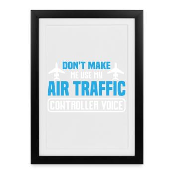 Humorous aircraft design for flight enthusiasts - Framed poster (27 × 37 cm) - black - Front