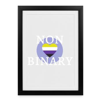Gender-neutral YES! - Framed poster (27 × 37 cm) - black - Front