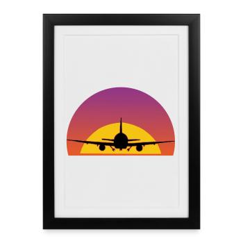 Air travel - Framed poster (27 × 37 cm) - black - Front