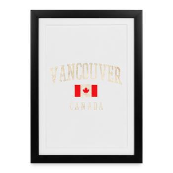 Vancouver Canada Flag Shirt - Framed poster (27 × 37 cm) - black - Front