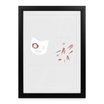 Art félin - Affiche encadrée (27 × 37 cm) - noir - Devant
