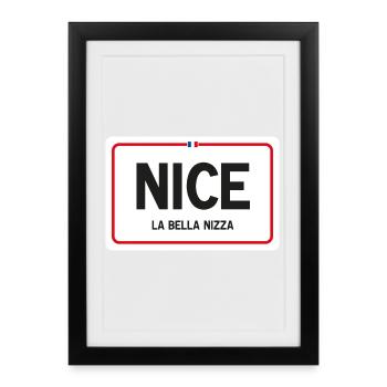 Joli signe de nom de lieu - Affiche encadrée (27 × 37 cm) - noir - Devant