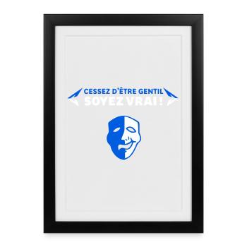 Be true - Framed poster (27 × 37 cm) - black - Front
