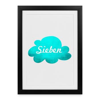 Cloud Nine Structure Sky Cool Quotes Luck - Framed poster (27 × 37 cm) - black - Front