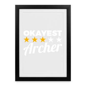 Average archer - Framed poster (27 × 37 cm) - black - Front