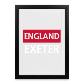 Le fier design de la nation de rugby de l’Angleterre - Affiche encadrée (27 × 37 cm) - noir - Devant