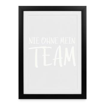 Mein Team - Gerahmtes Poster (27 × 37 cm) - Schwarz - Vorne