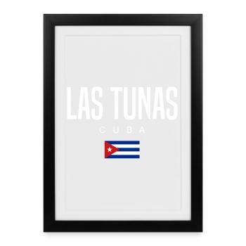 Las Tunas Cuba Cubains - Affiche encadrée (27 × 37 cm) - noir - Devant