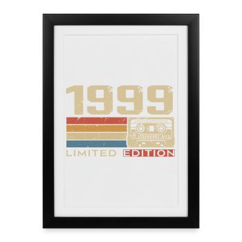 Légendes 1999 Millésime 1999 Jubilé 1999 vintage  - Affiche encadrée (27 × 37 cm) - noir - Devant