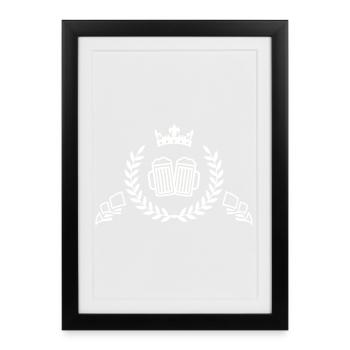 Tradition de la bière royale - Affiche encadrée (27 × 37 cm) - noir - Devant