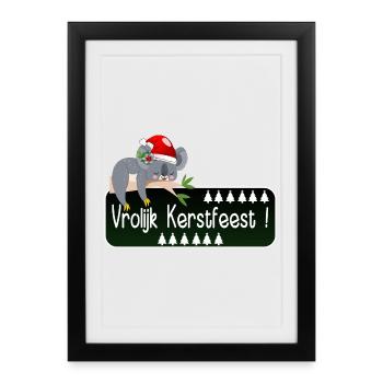 Arbre de Noël Joyeux Noël - Affiche encadrée (27 × 37 cm) - noir - Devant