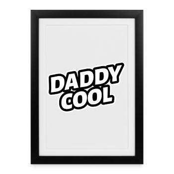 Papa Cool Papa Papa Fête des Pères - Affiche encadrée (27 × 37 cm) - noir - Devant
