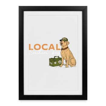Local Southern Boy Waterfowl Hunting Life - Framed poster (27 × 37 cm) - black - Front