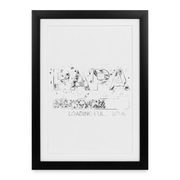 Dad 2026 Loading Dad-to-be Gift - Framed poster (27 × 37 cm) - black - Front
