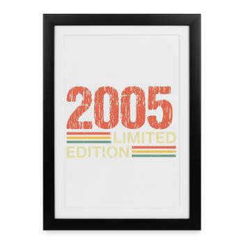 2005 Limited Edition Cadeau Anniversaire Vintage  - Affiche encadrée (27 × 37 cm) - noir - Devant