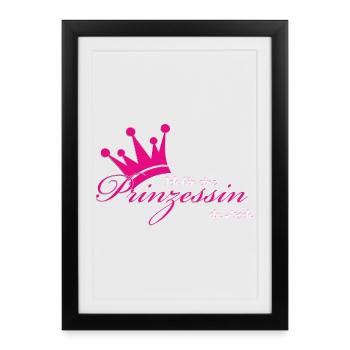 Je suis une princesse - Affiche encadrée (27 × 37 cm) - noir - Devant