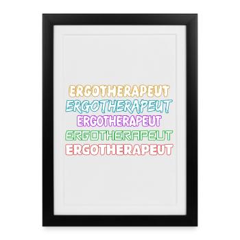 Occupational therapist as a job - Framed poster (27 × 37 cm) - black - Front