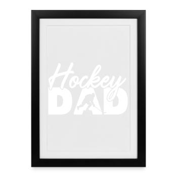 Hockey Dad Like A Normal Dad Only Cooler Art - Framed poster (27 × 37 cm) - black - Front