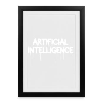 Artificial Intelligence Graffiti AI - Framed poster (27 × 37 cm) - black - Front