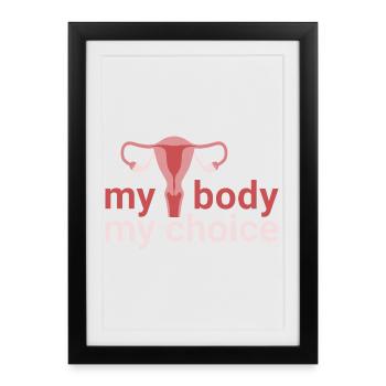 my body. my_choice. - Framed poster (27 × 37 cm) - black - Front