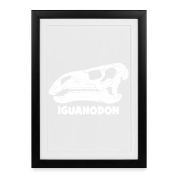Iguanodon Fossil - Framed poster (27 × 37 cm) - black - Front