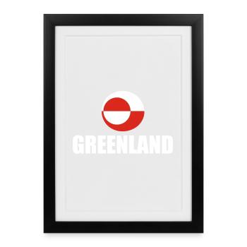 Groenland - Nu Det Nuuk - Danemark - Danemark - Affiche encadrée (27 × 37 cm) - noir - Devant