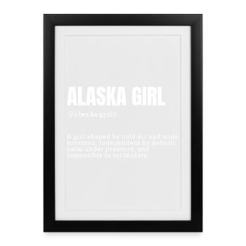 Typographie d’AlaskaGirl Bold - Affiche encadrée (27 × 37 cm) - noir - Devant
