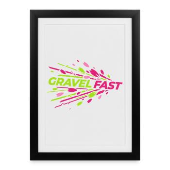 Gravel Fast Speed Petals Vector - Framed poster (27 × 37 cm) - black - Front