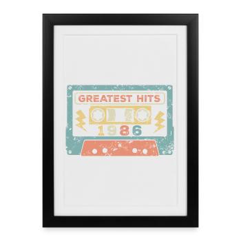 1986 40th Birthday - Framed poster (27 × 37 cm) - black - Front