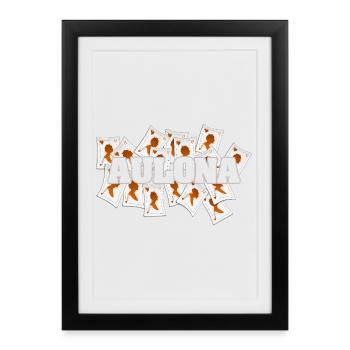 Reine de Cœur Aulona - Affiche encadrée (27 × 37 cm) - noir - Devant