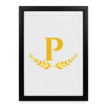 P - Affiche encadrée (27 × 37 cm) - noir - Devant