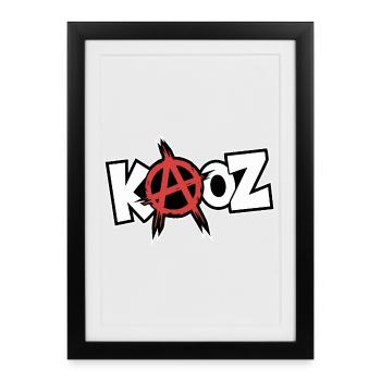 Kool KAOZ Anarchy Graffiti - Framed poster (27 × 37 cm) - black - Front