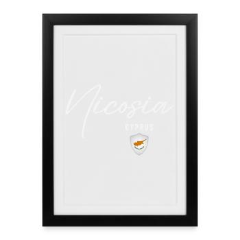 Nicosia Cyprus, elegant design Nicosia - Framed poster (27 × 37 cm) - black - Front