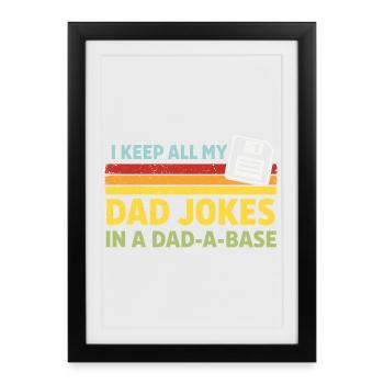 Dad Jokes Shirt Programmer Dad Humor - Framed poster (27 × 37 cm) - black - Front