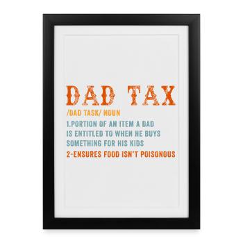 T-shirt de définition de la taxe pour les pères - Affiche encadrée (27 × 37 cm) - noir - Devant