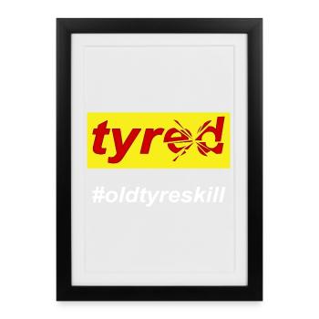 Tyred Tired Mom Life - Framed poster (27 × 37 cm) - black - Front