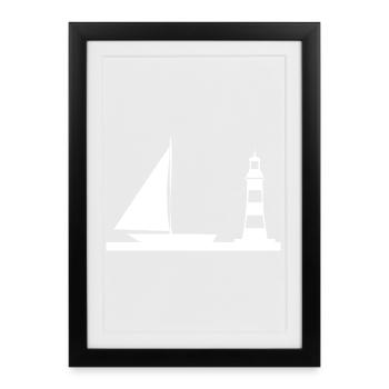 Voile - Affiche encadrée (27 × 37 cm) - noir - Devant