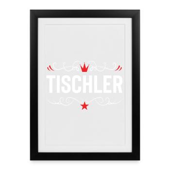 Tischler Beruf - Gerahmtes Poster (27 × 37 cm) - Schwarz - Vorne