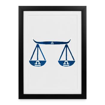 Libra and the universe - Framed poster (27 × 37 cm) - black - Front
