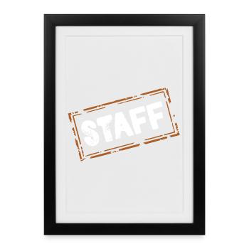Staff - Framed poster (27 × 37 cm) - black - Front