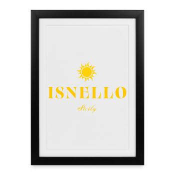 Isnello Sicile Suncrest - Affiche encadrée (27 × 37 cm) - noir - Devant