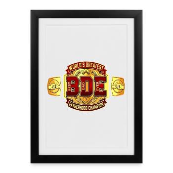 Best Dad Ever - Title Fight Belt - Framed poster (27 × 37 cm) - black - Front