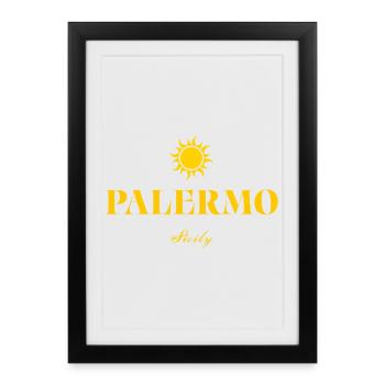 Palermo Sicily Suncrest  - Framed poster (27 × 37 cm) - black - Front