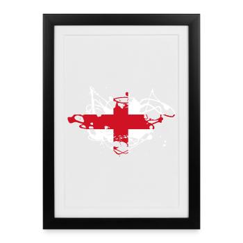 England - Framed poster (27 × 37 cm) - black - Front