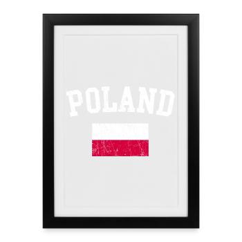 Typographie de l’Arc du drapeau polonais - Affiche encadrée (27 × 37 cm) - noir - Devant